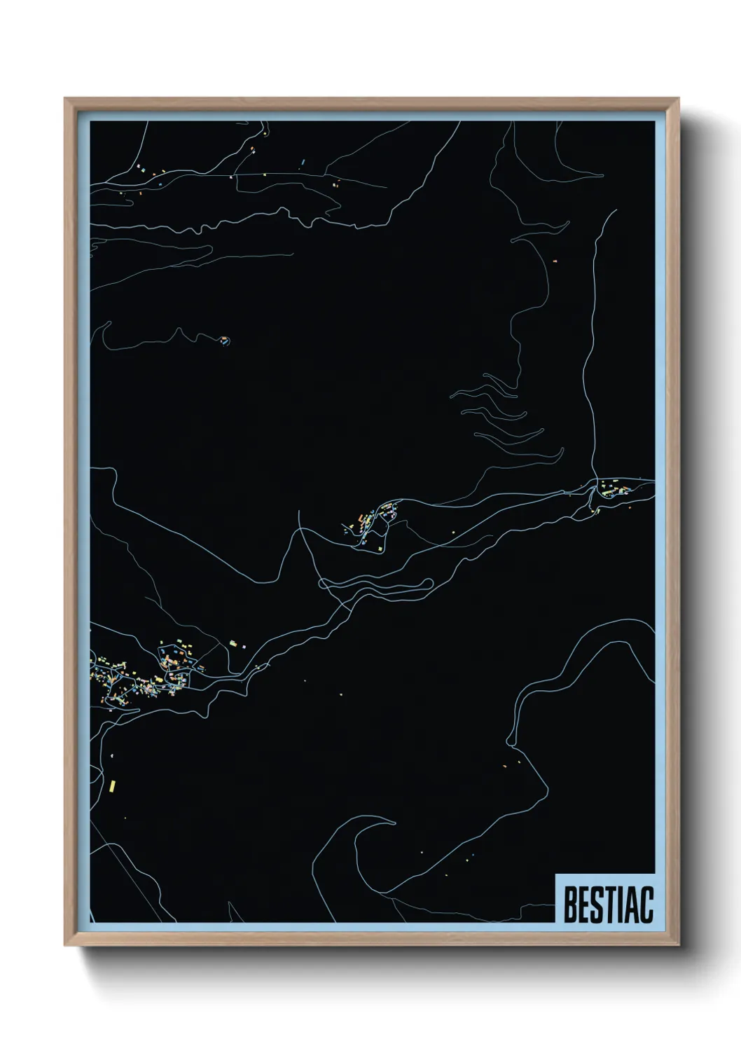 Une affiche de carte sur Bestiac