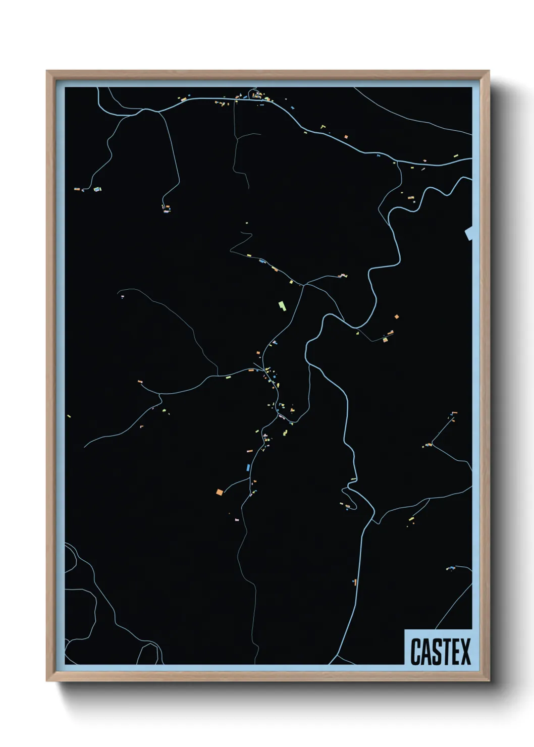 Une affiche de carte sur Castex