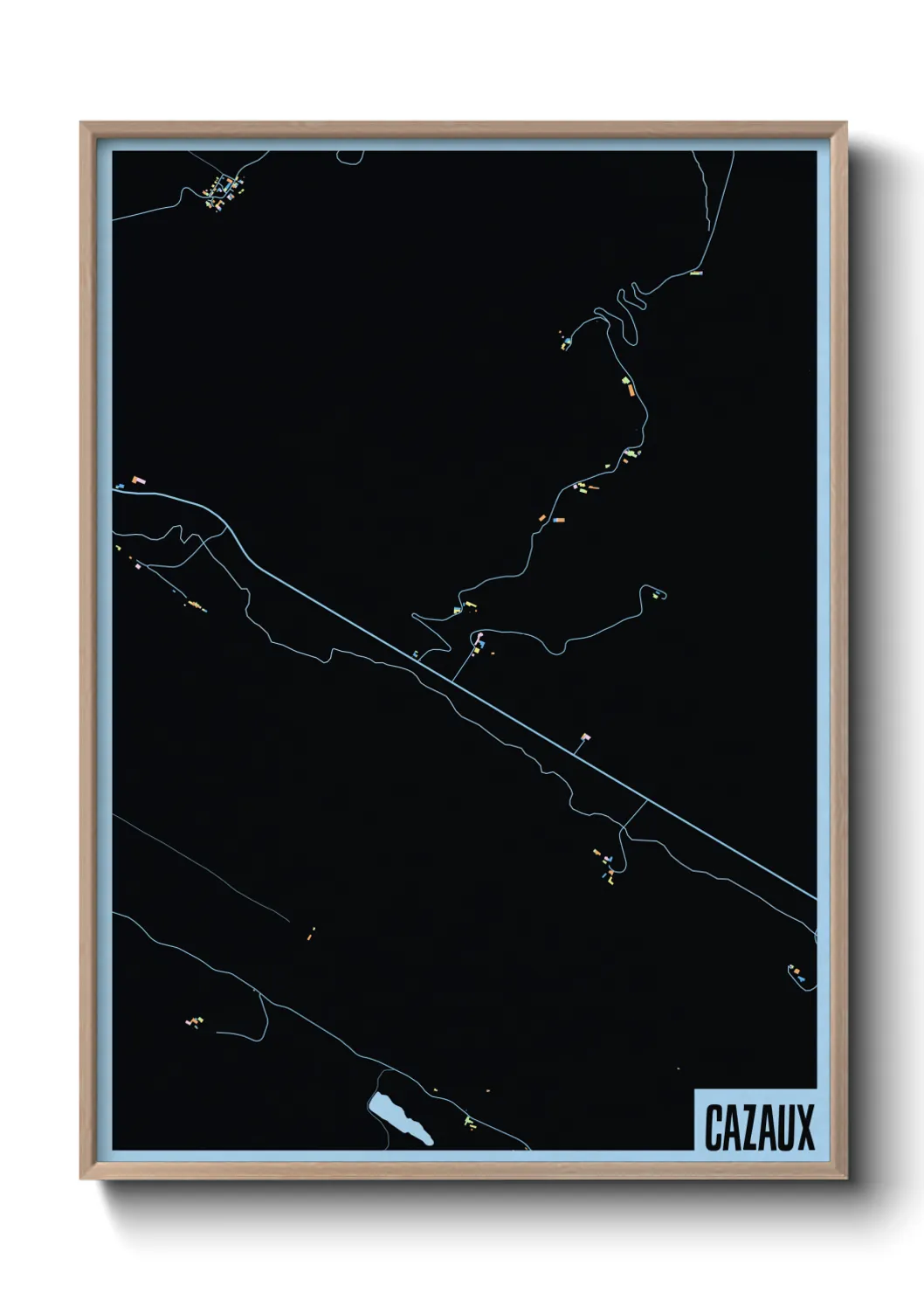 Une affiche de carte sur Cazaux