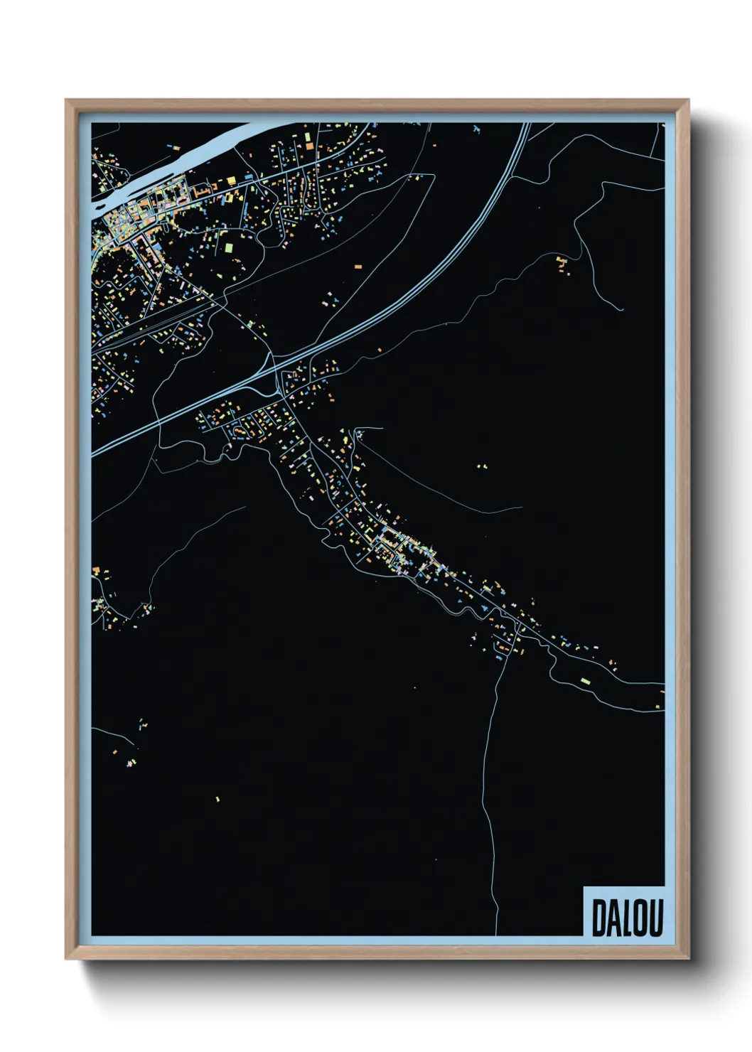 Une affiche de carte sur Dalou