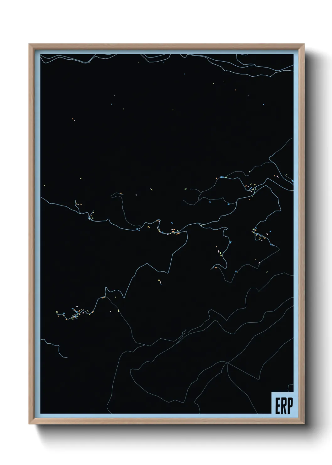 Une affiche de carte sur Erp