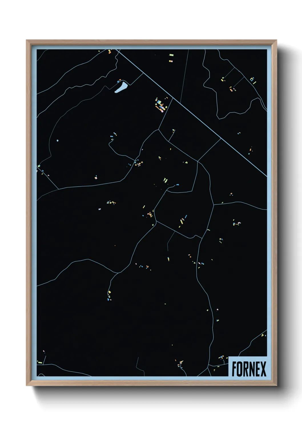 Une affiche de carte sur Fornex