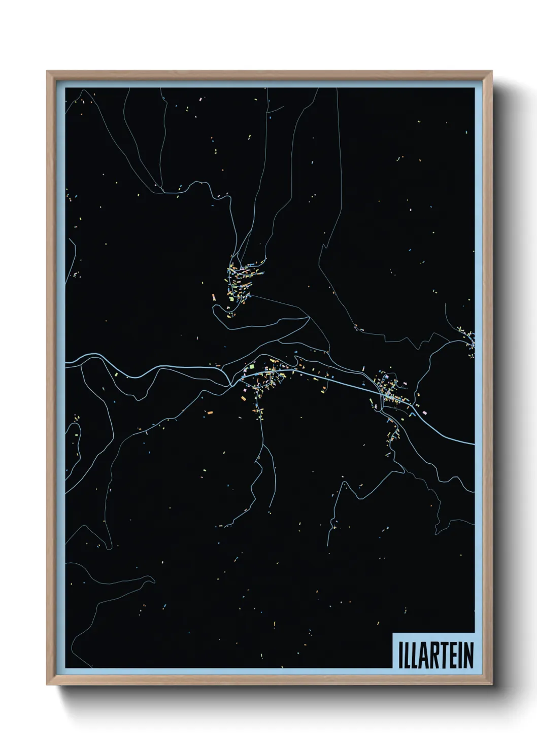 Une affiche de carte sur Illartein