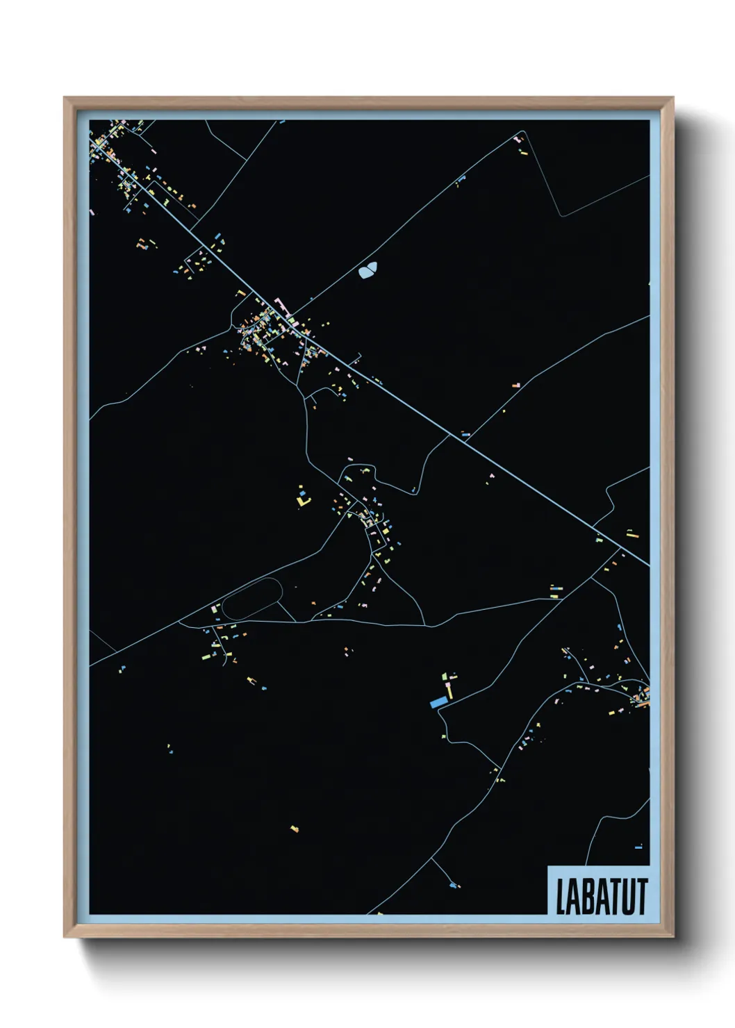 Une affiche de carte sur Labatut