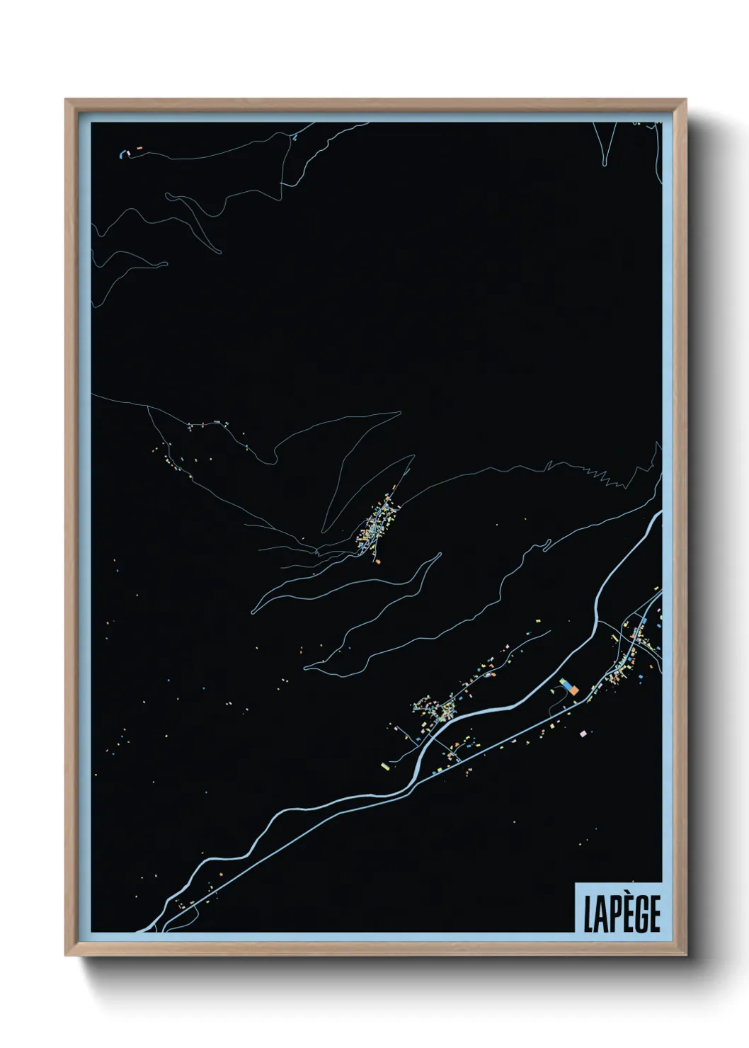 Une affiche de carte sur Lapège