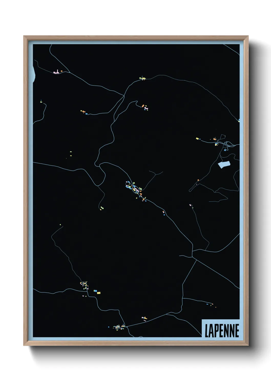 Une affiche de carte sur Lapenne