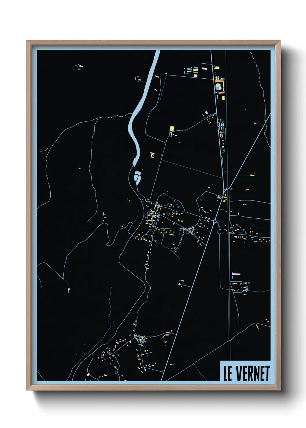 Une affiche de carte sur Le Vernet