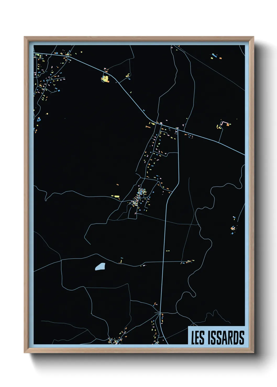 Une affiche de carte sur Les Issards