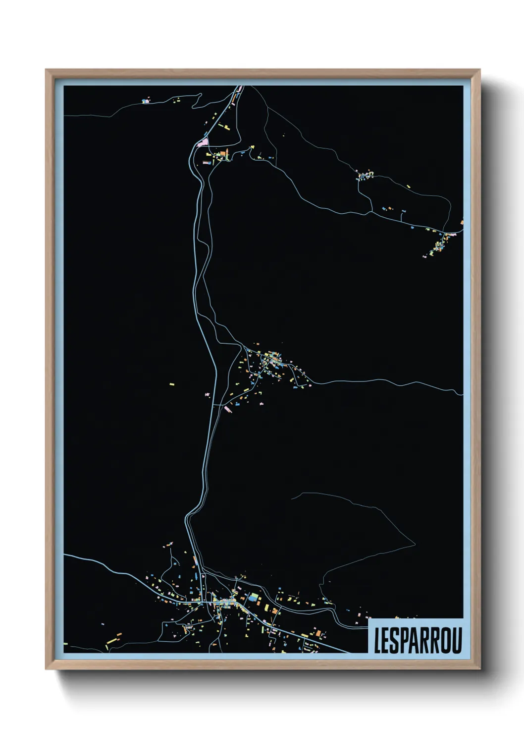 Une affiche de carte sur Lesparrou