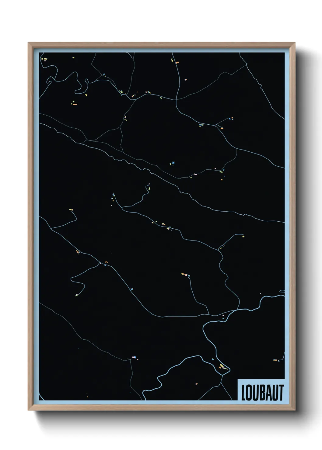 Une affiche de carte sur Loubaut