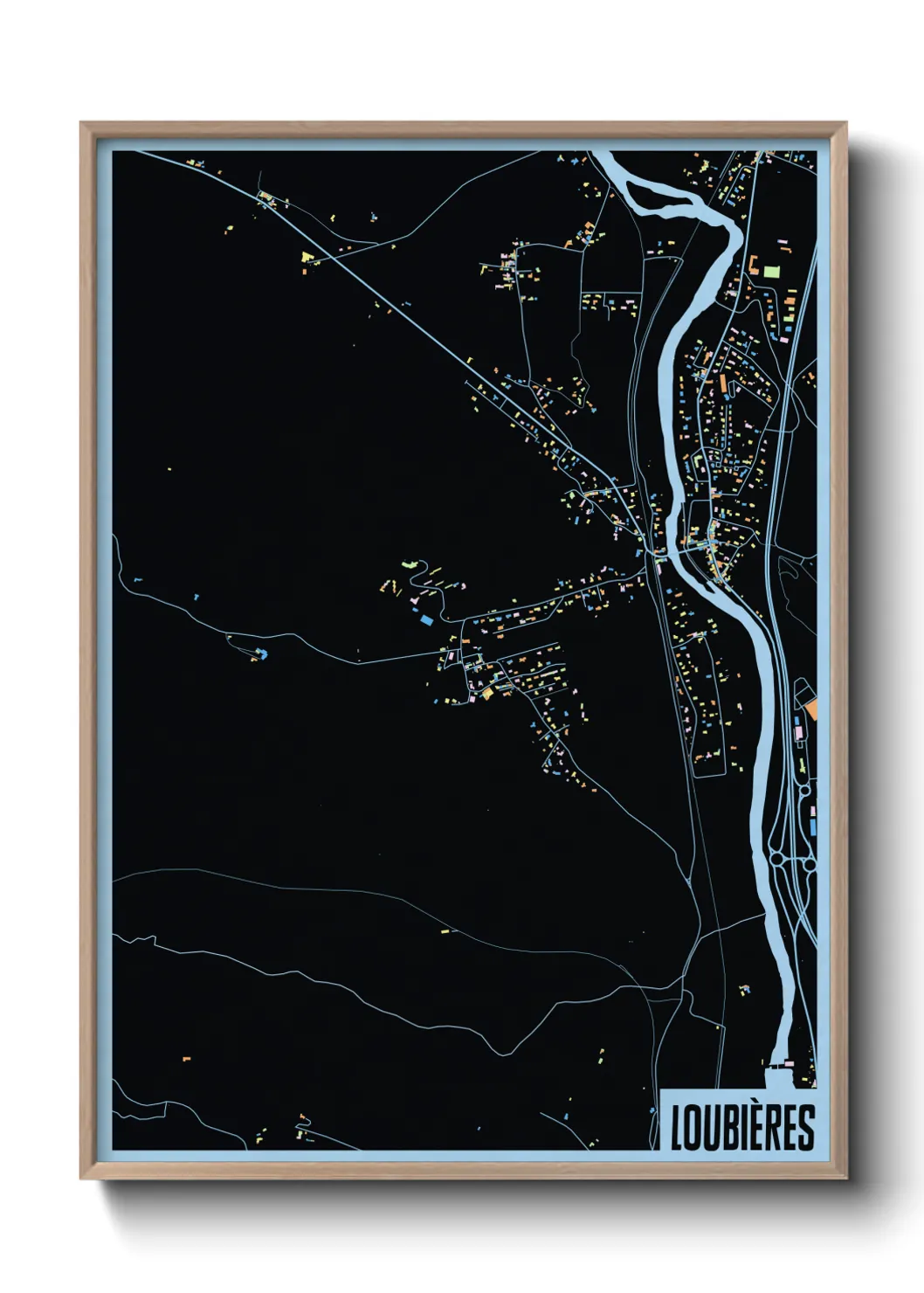 Une affiche de carte sur Loubières