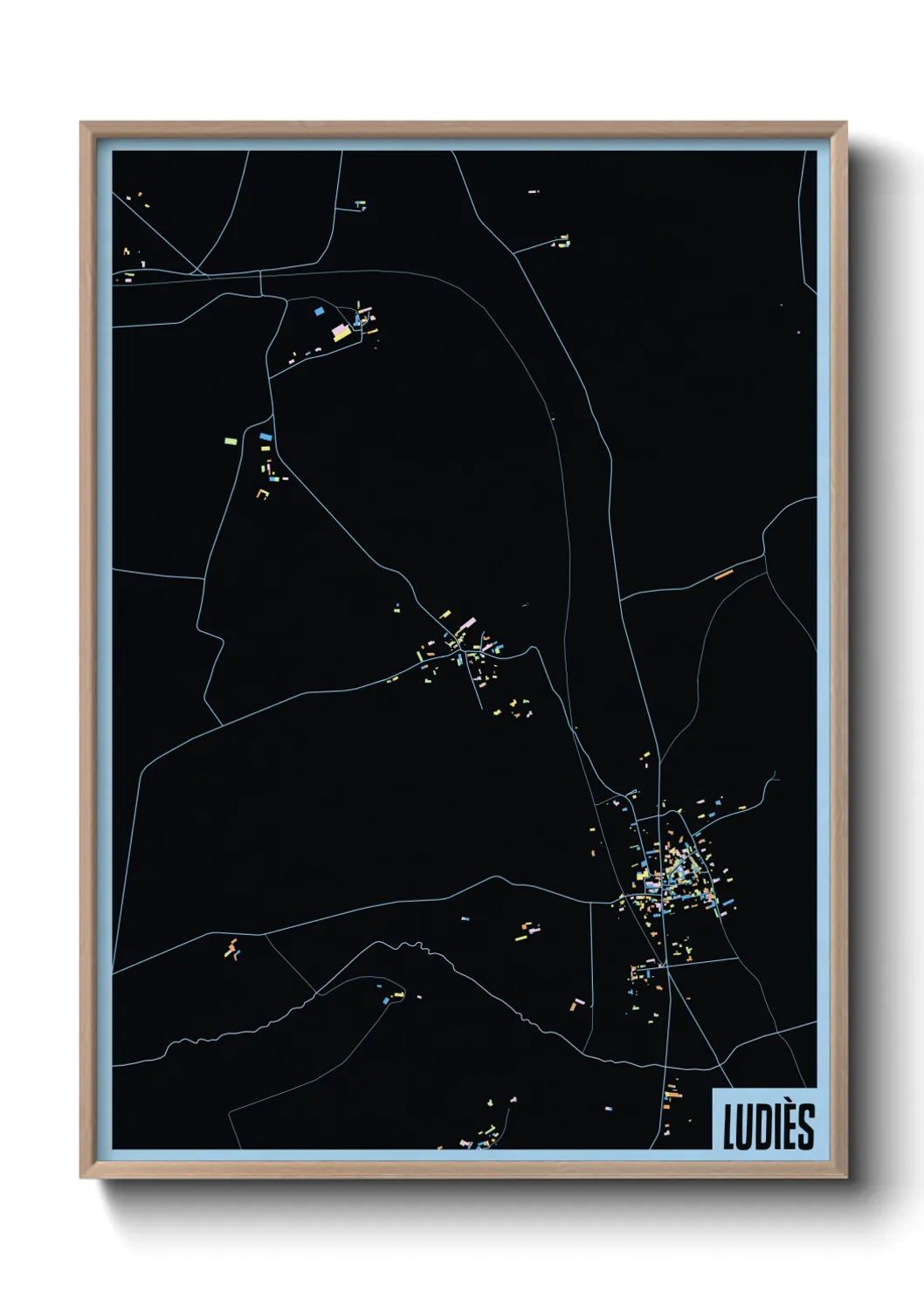 Une affiche de carte sur Ludiès