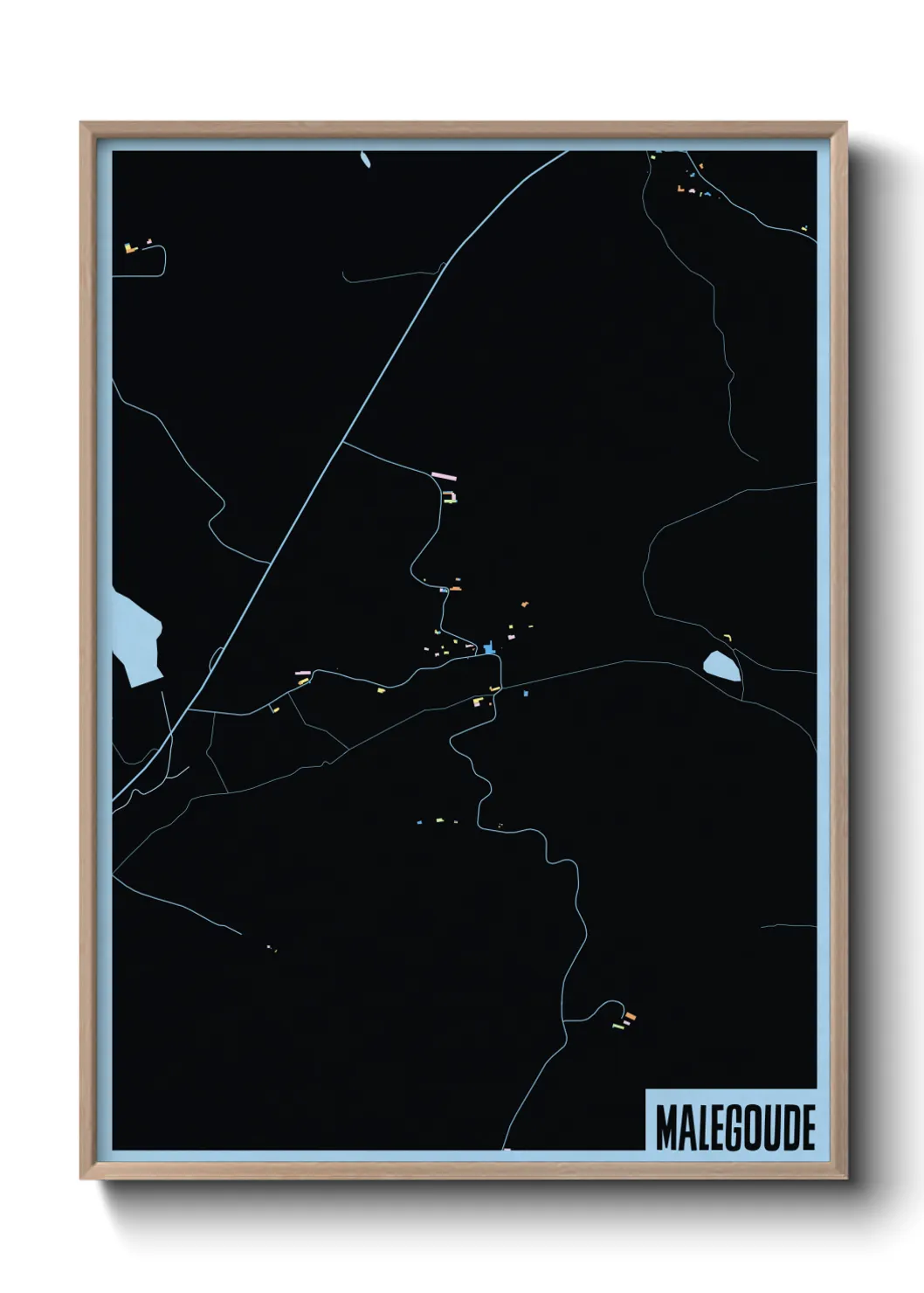 Une affiche de carte sur Malegoude