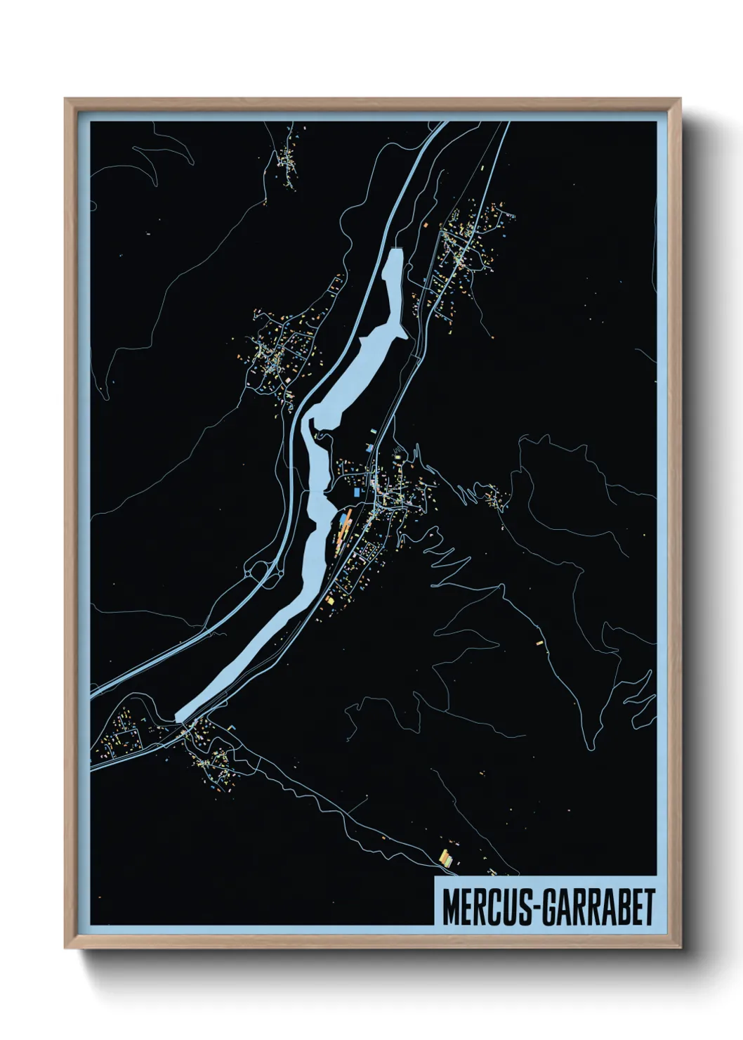 Un poster carteMercus-Garrabet