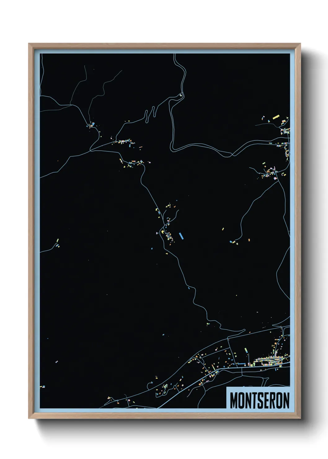 Une affiche de carte sur Montseron