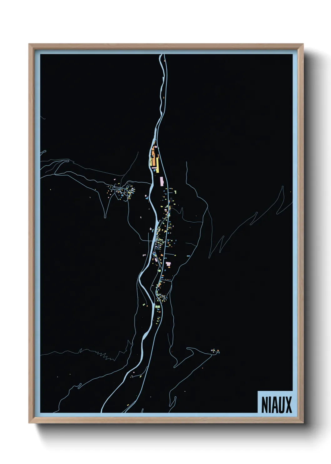 Une affiche de carte sur Niaux