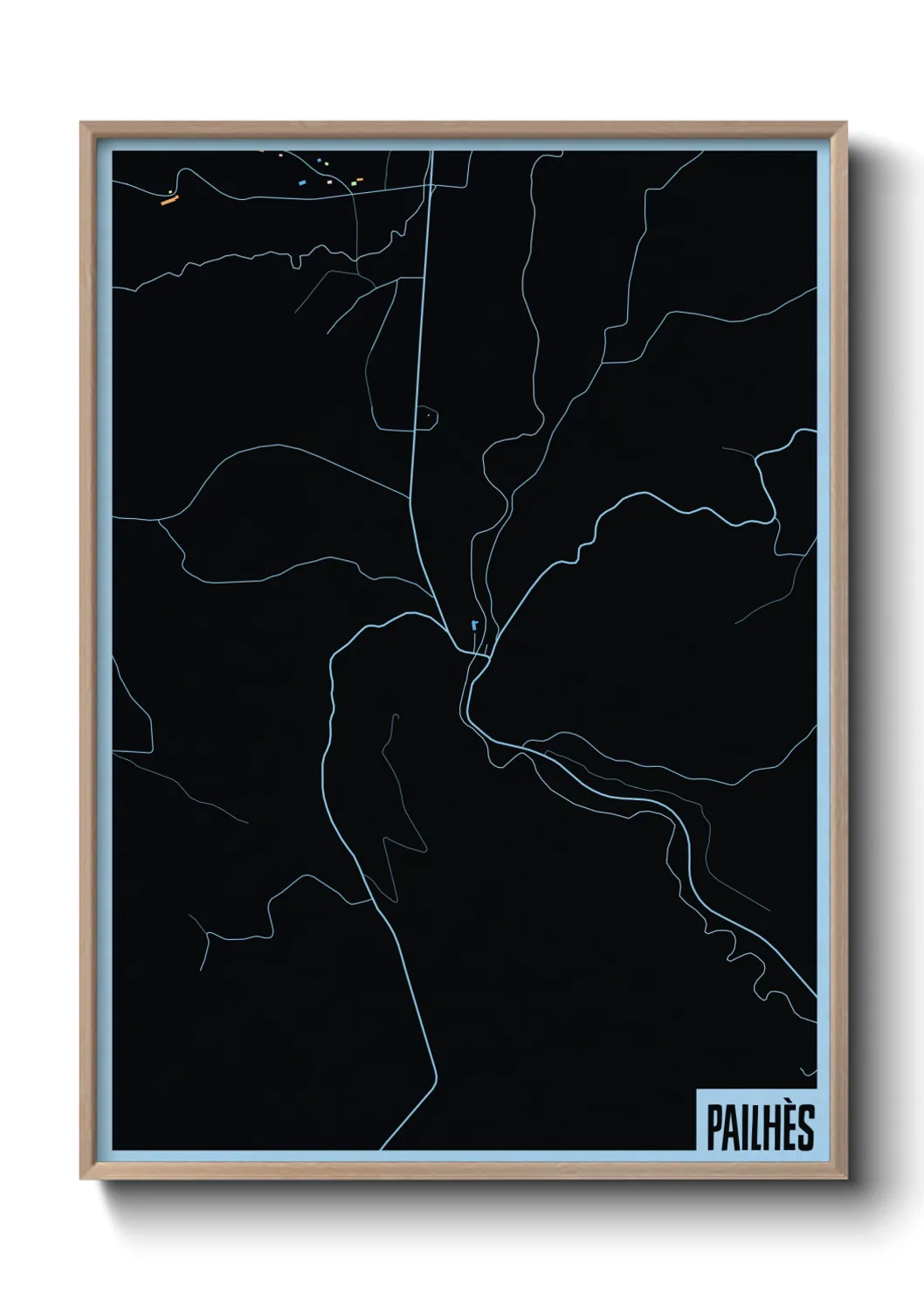 Une affiche de carte sur Pailhès