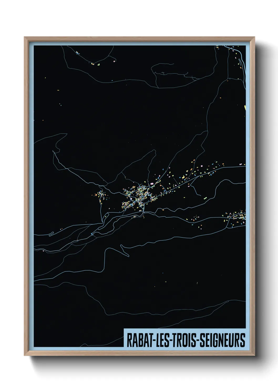 Une affiche de carte sur Rabat-les-Trois-Seigneurs