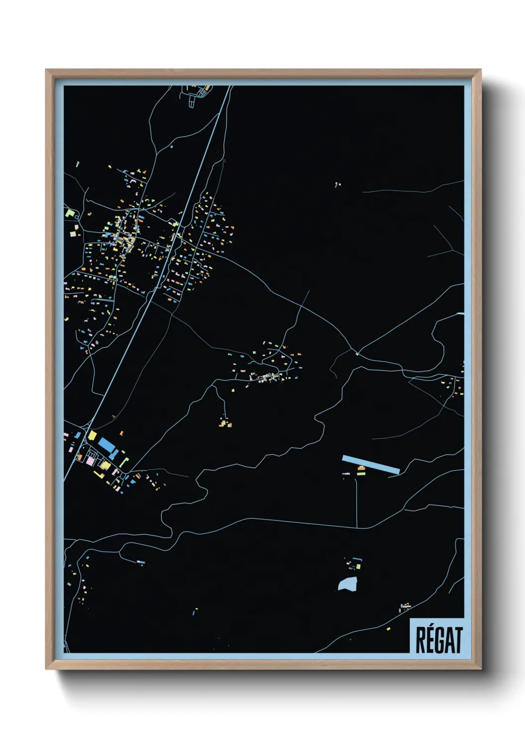 Une affiche de carte sur Régat