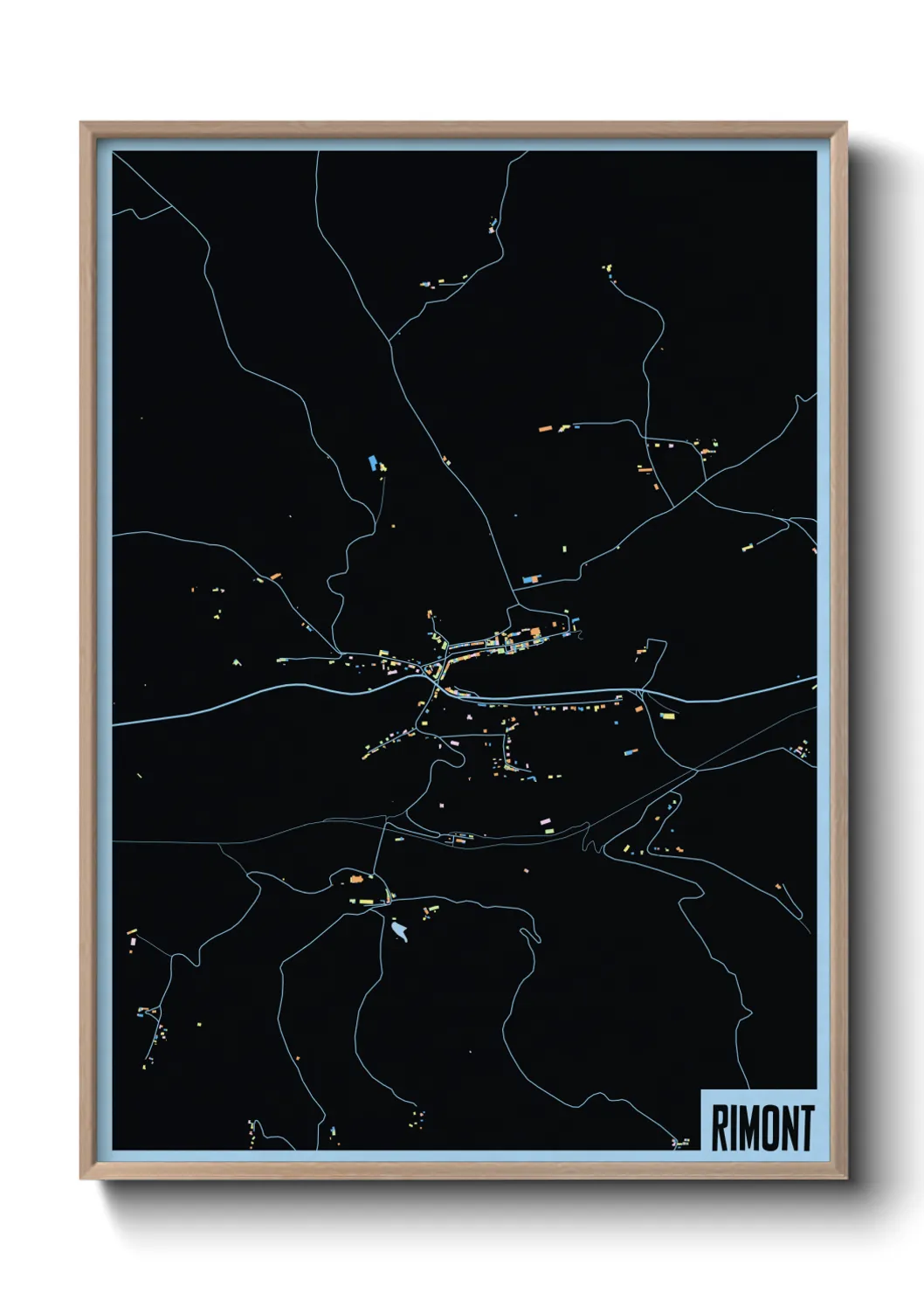 Une affiche de carte sur Rimont