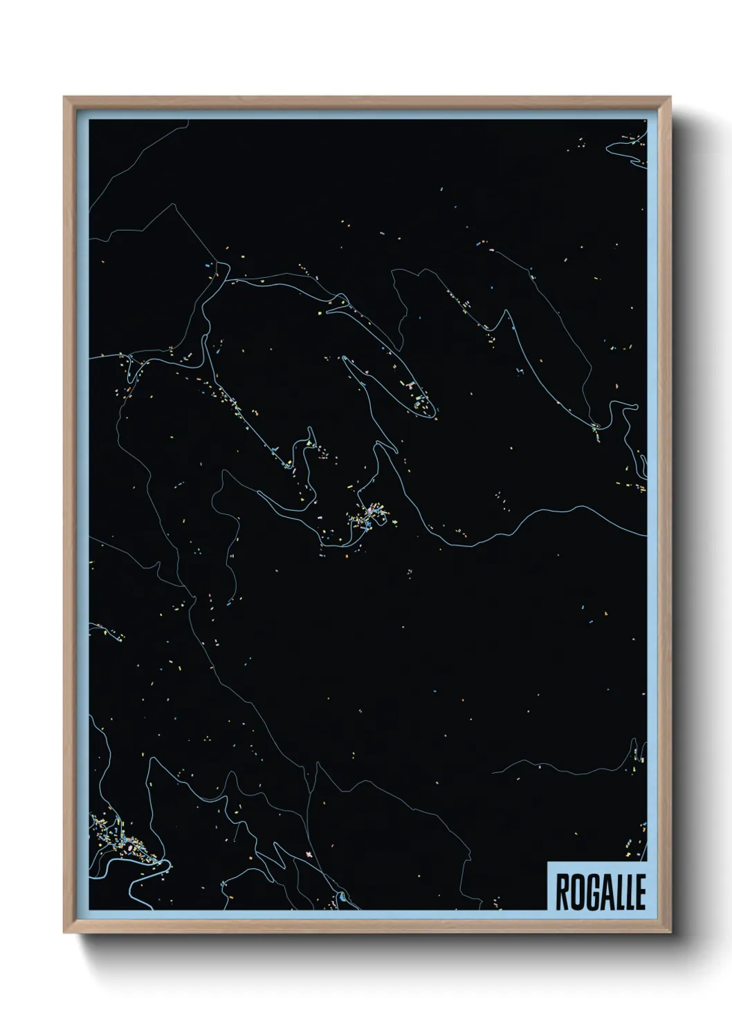 Une affiche de carte sur Rogalle