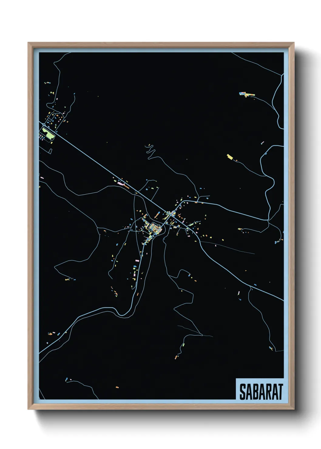 Une affiche de carte sur Sabarat