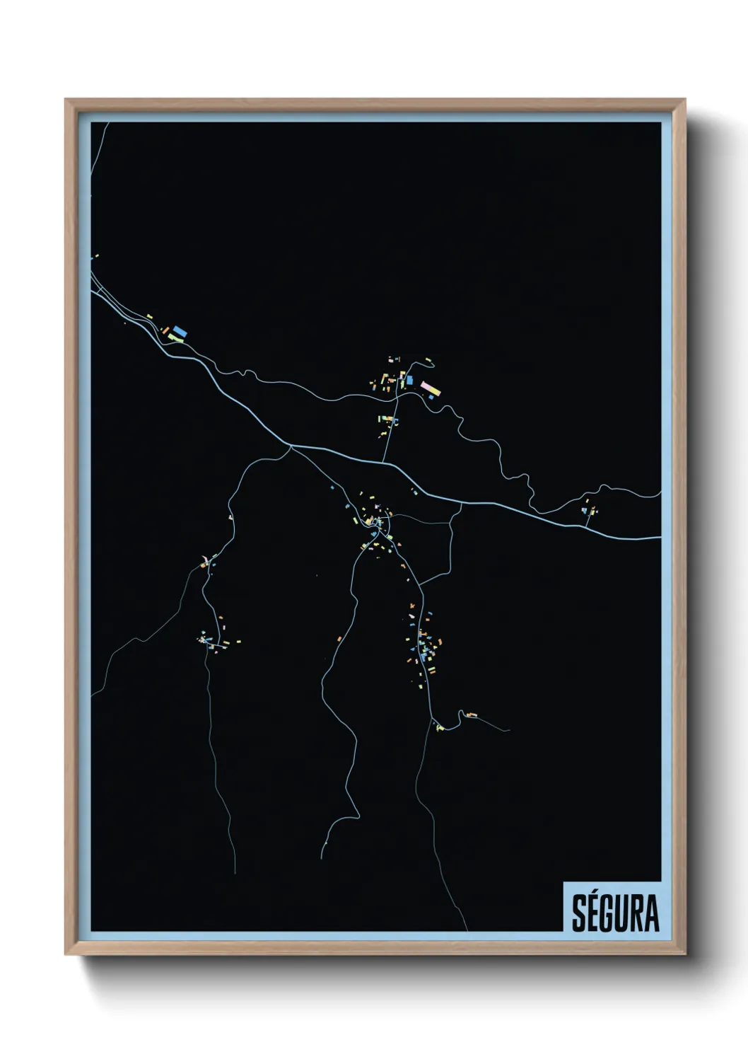 Une affiche de carte sur Ségura