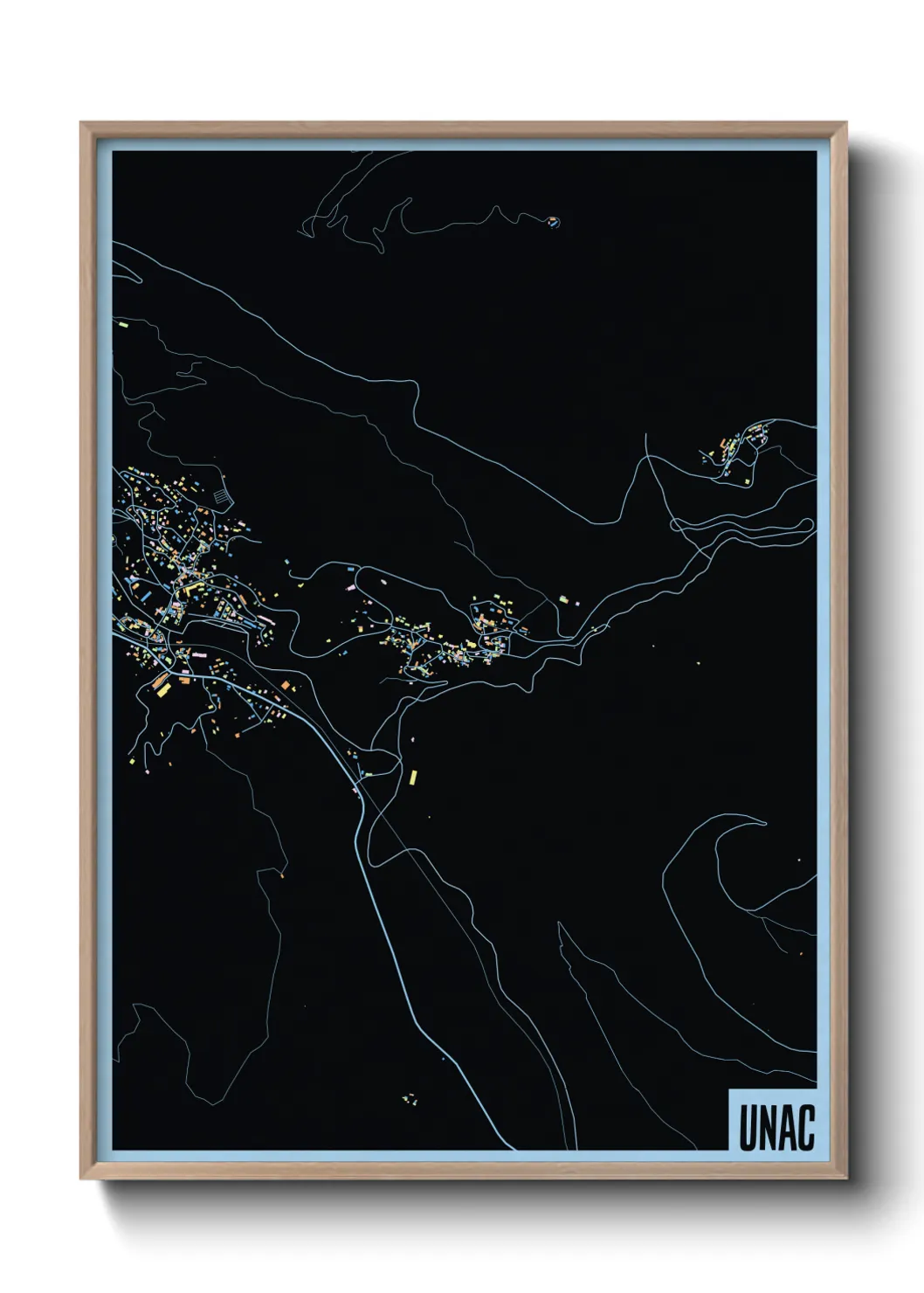 Une affiche de carte sur Unac