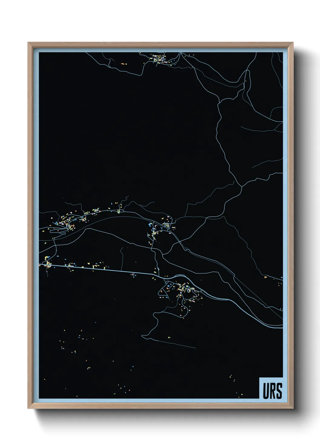 Une affiche de carte sur Urs