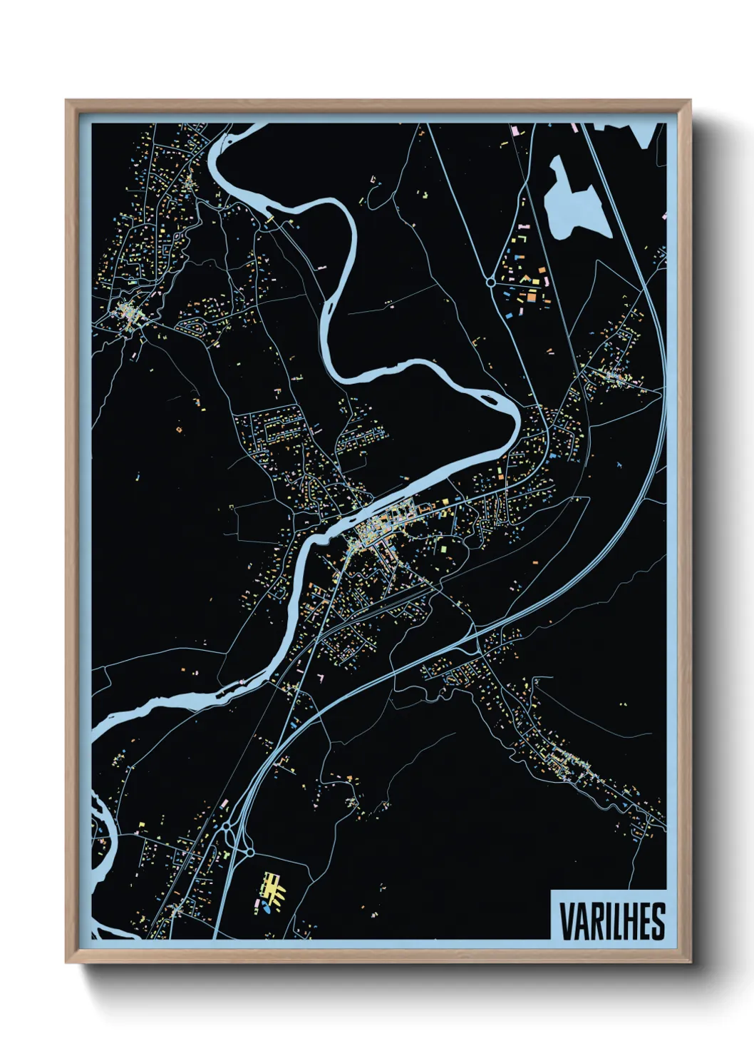 Une affiche de carte sur Varilhes