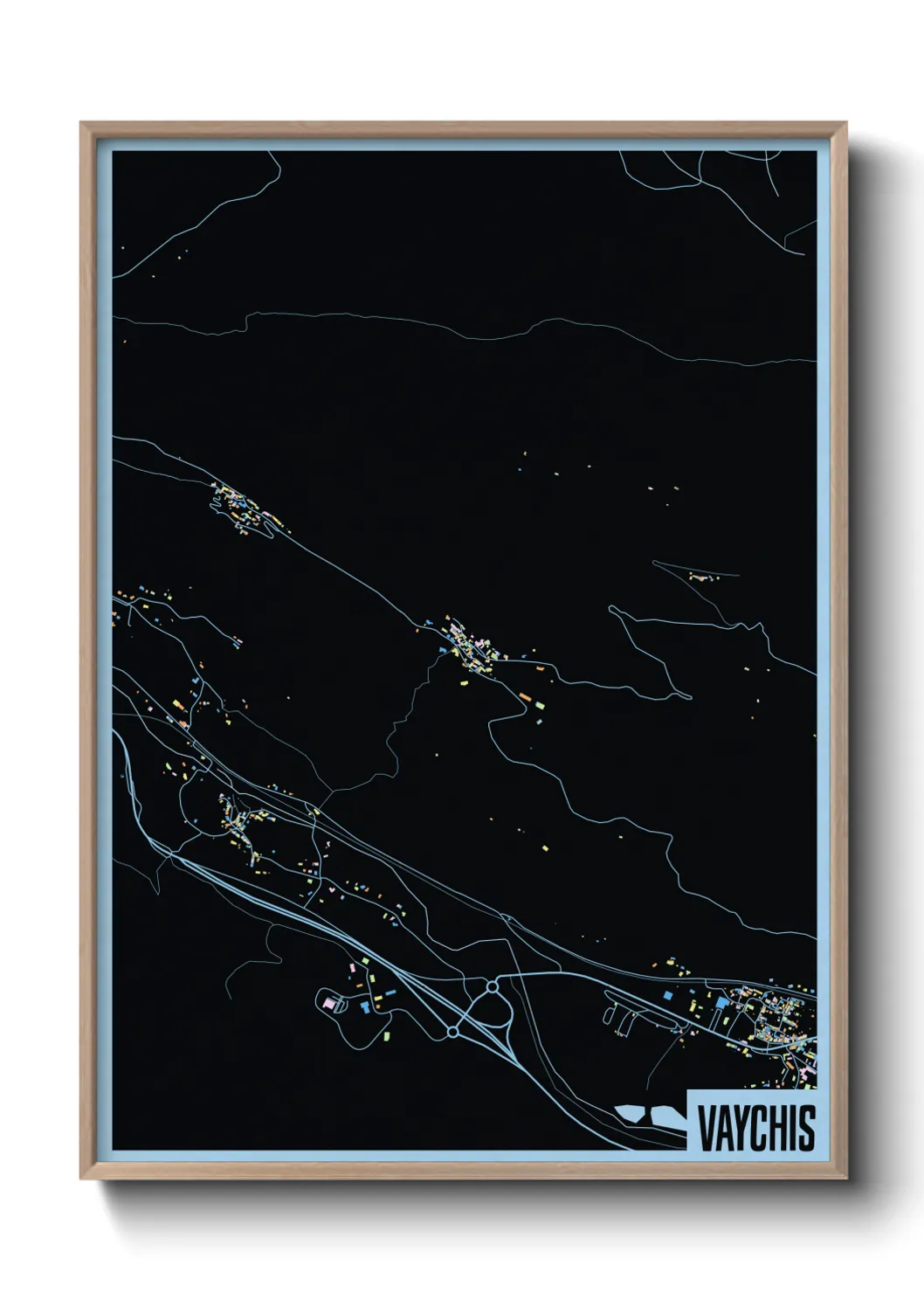 Une affiche de carte sur Vaychis