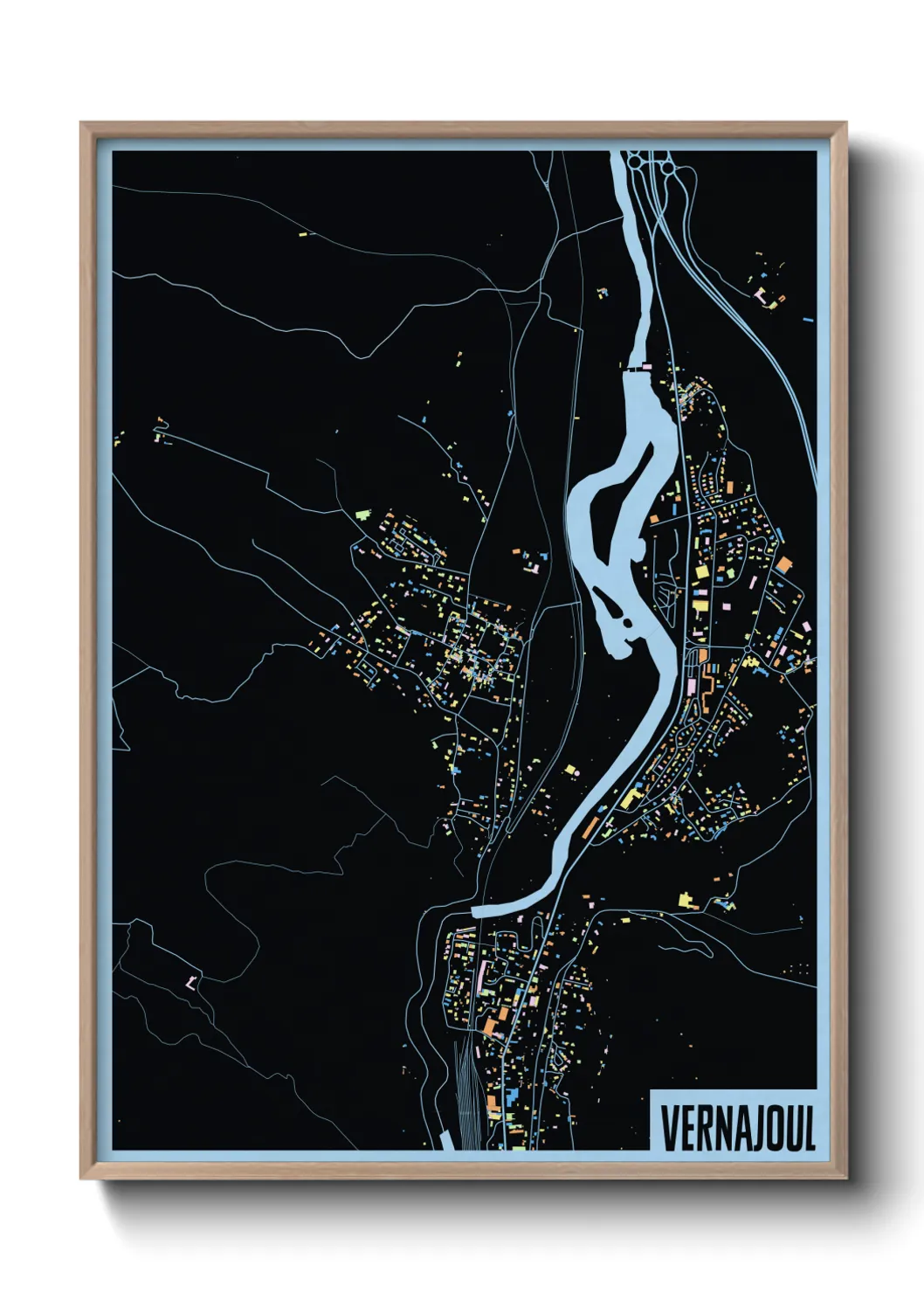 Une affiche de carte sur Vernajoul