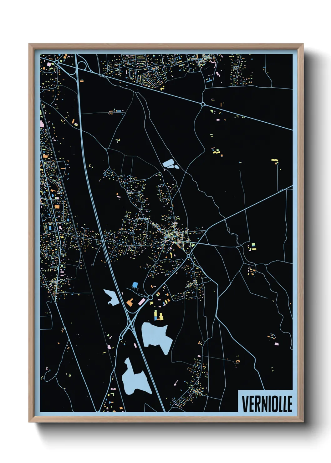 Une affiche de carte sur Verniolle