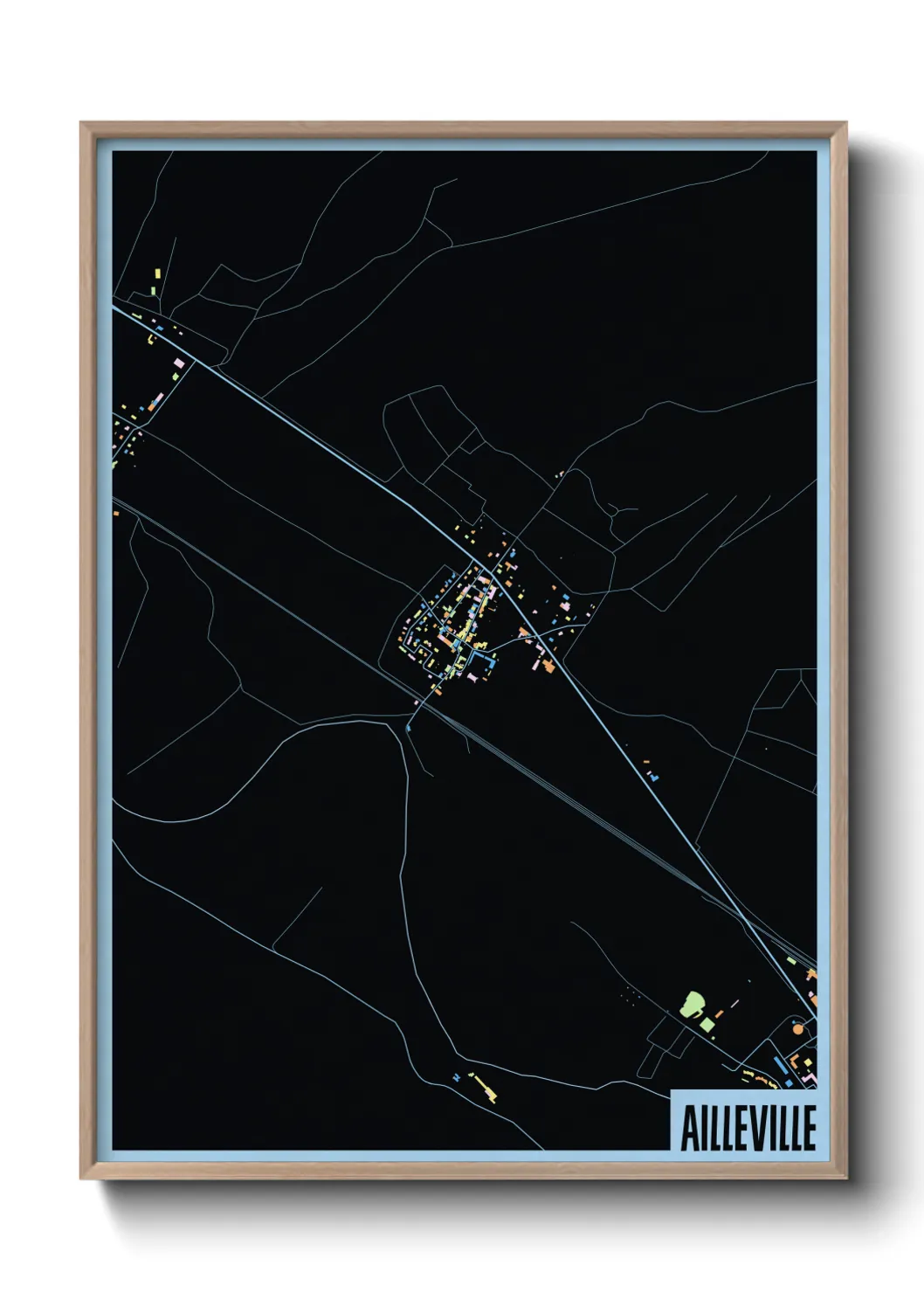 Une affiche de carte sur Ailleville