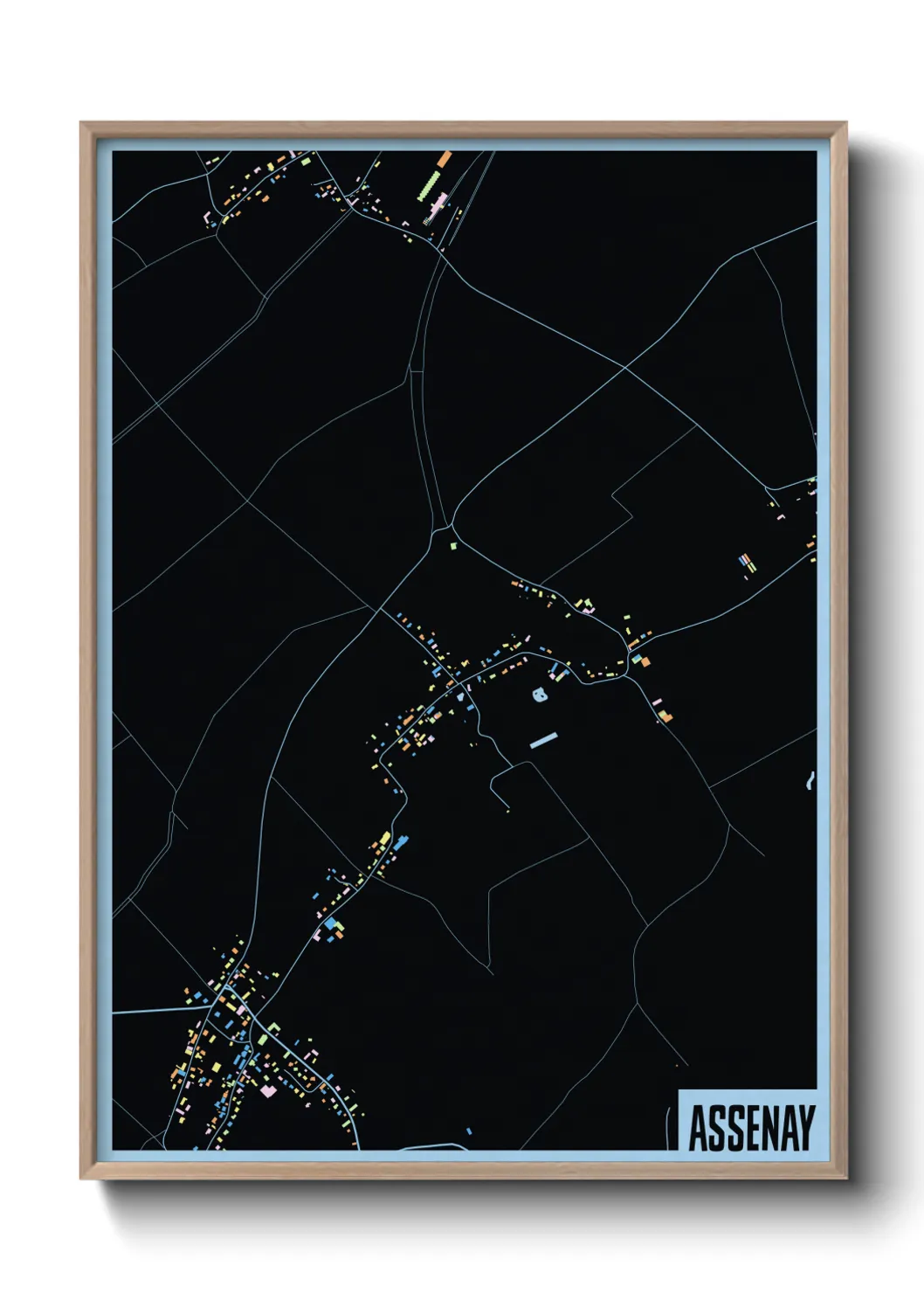 Une affiche de carte sur Assenay