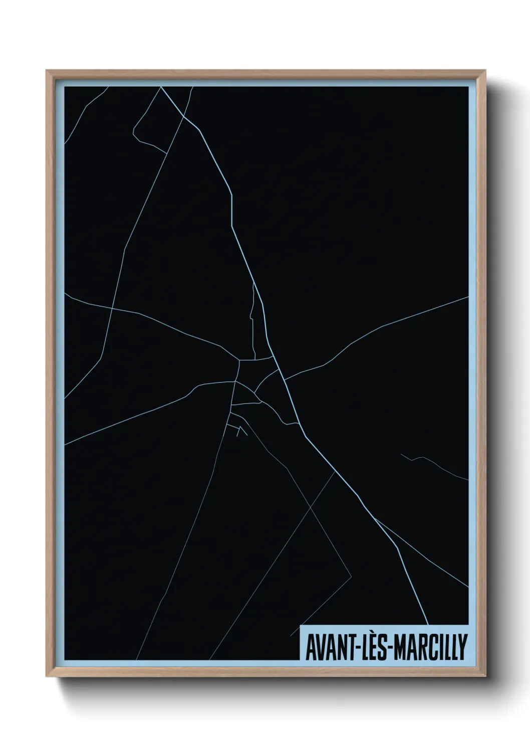 Une affiche de carte sur Avant-lès-Marcilly