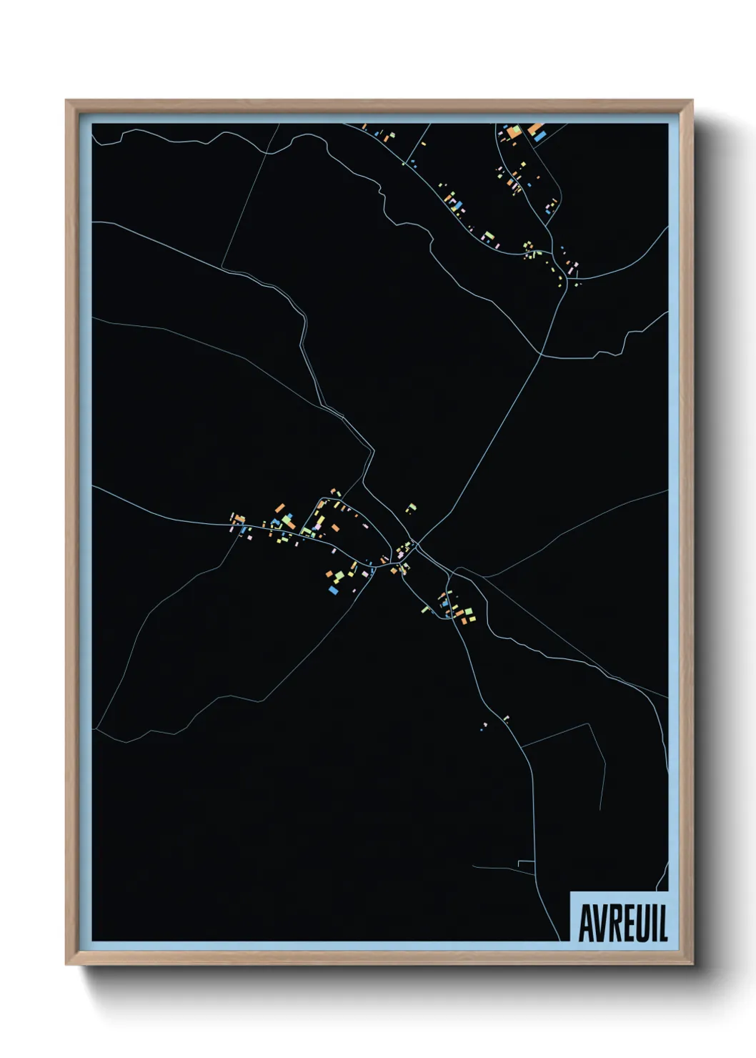 Une affiche de carte sur Avreuil