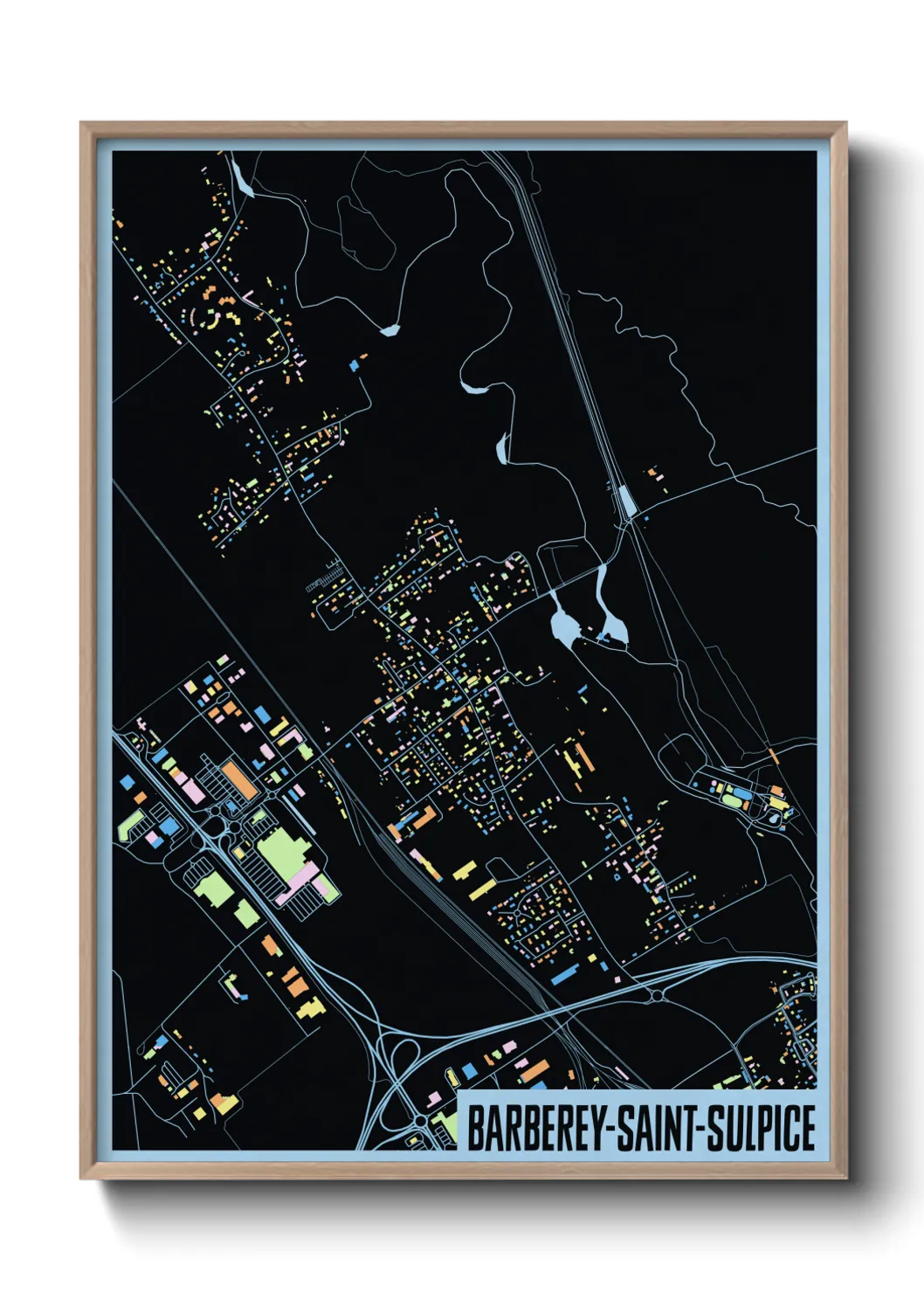 Un poster carteBarberey-Saint-Sulpice