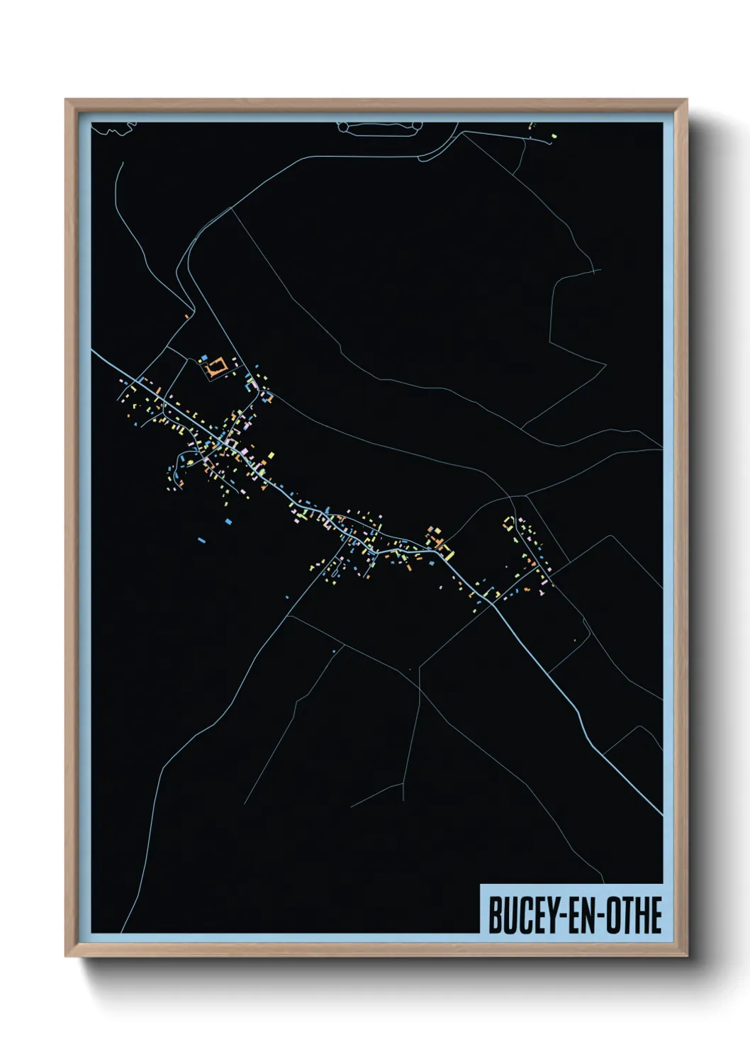 Une affiche de carte sur Bucey-en-Othe