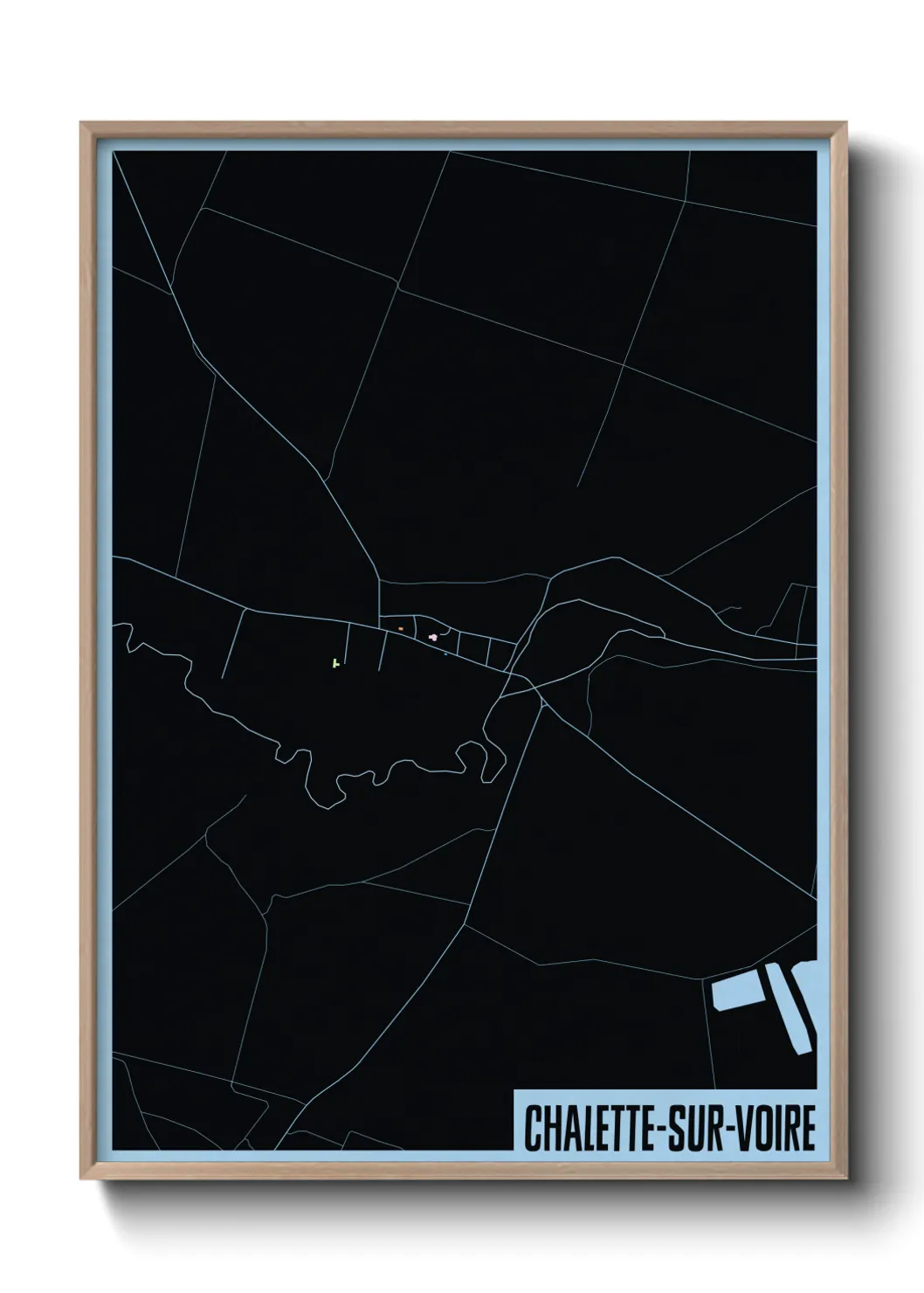 Une affiche de carte sur Chalette-sur-Voire