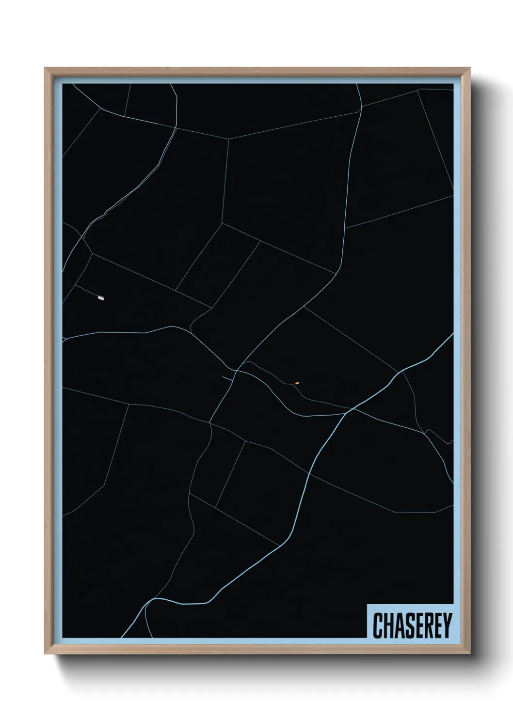 Une affiche de carte sur Chaserey