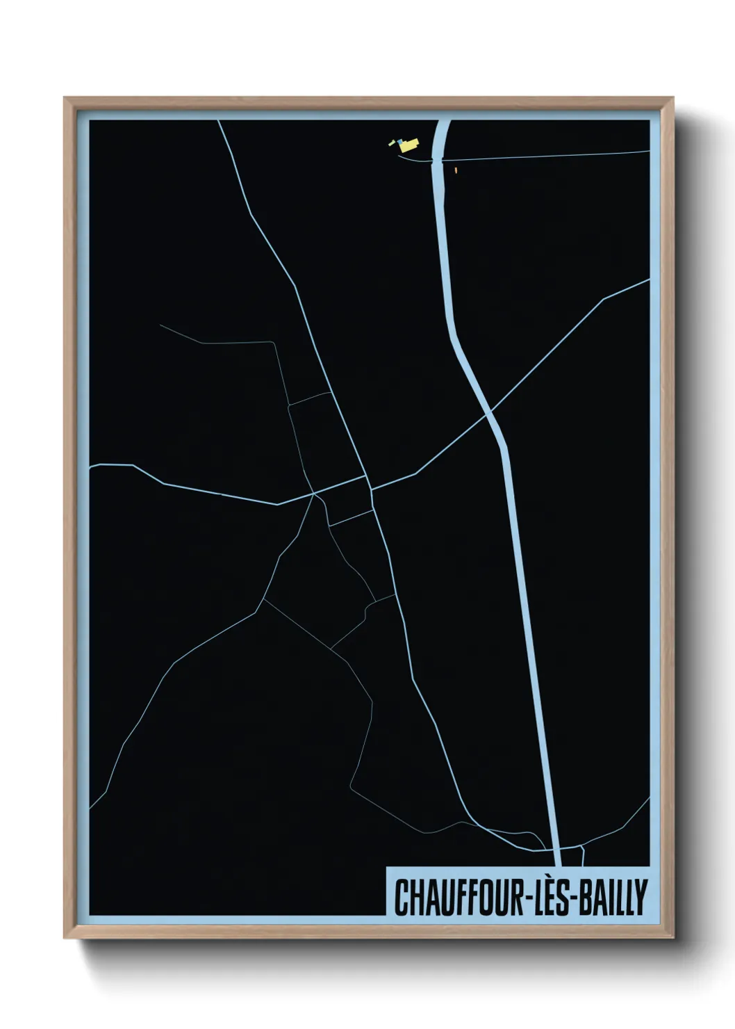 Une affiche de carte sur Chauffour-lès-Bailly