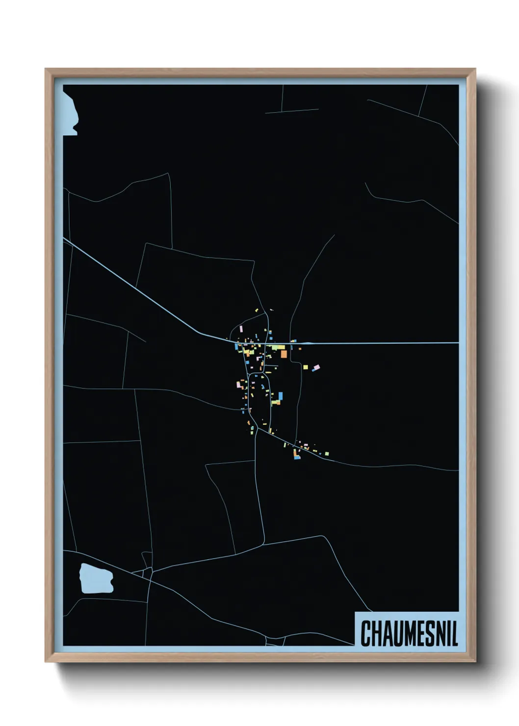 Une affiche de carte sur Chaumesnil