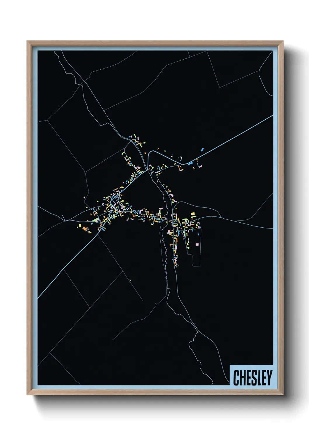 Une affiche de carte sur Chesley