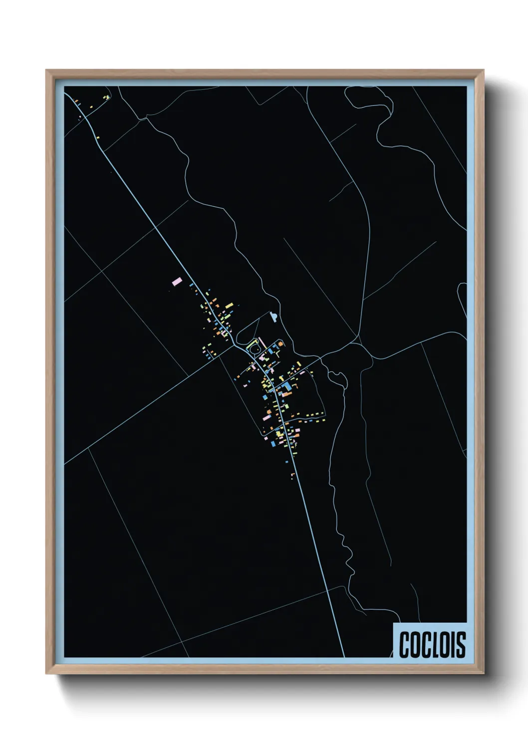 Une affiche de carte sur Coclois