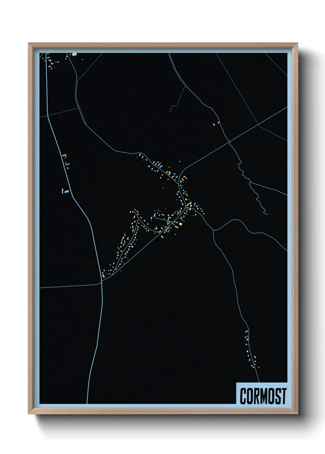 Une affiche de carte sur Cormost