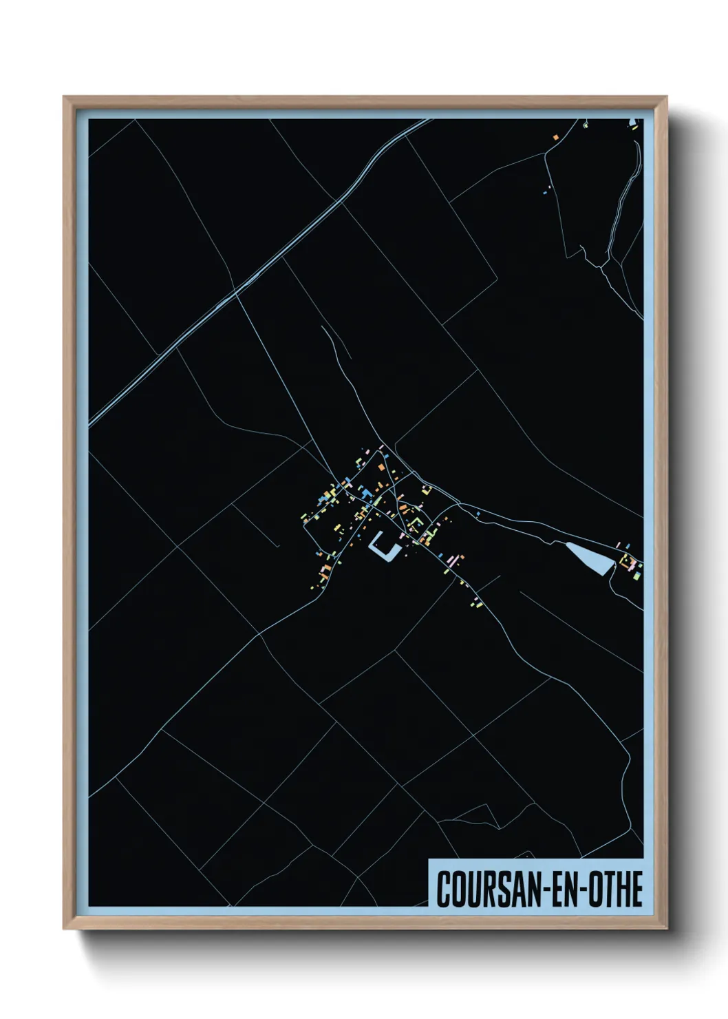 Une affiche de carte sur Coursan-en-Othe