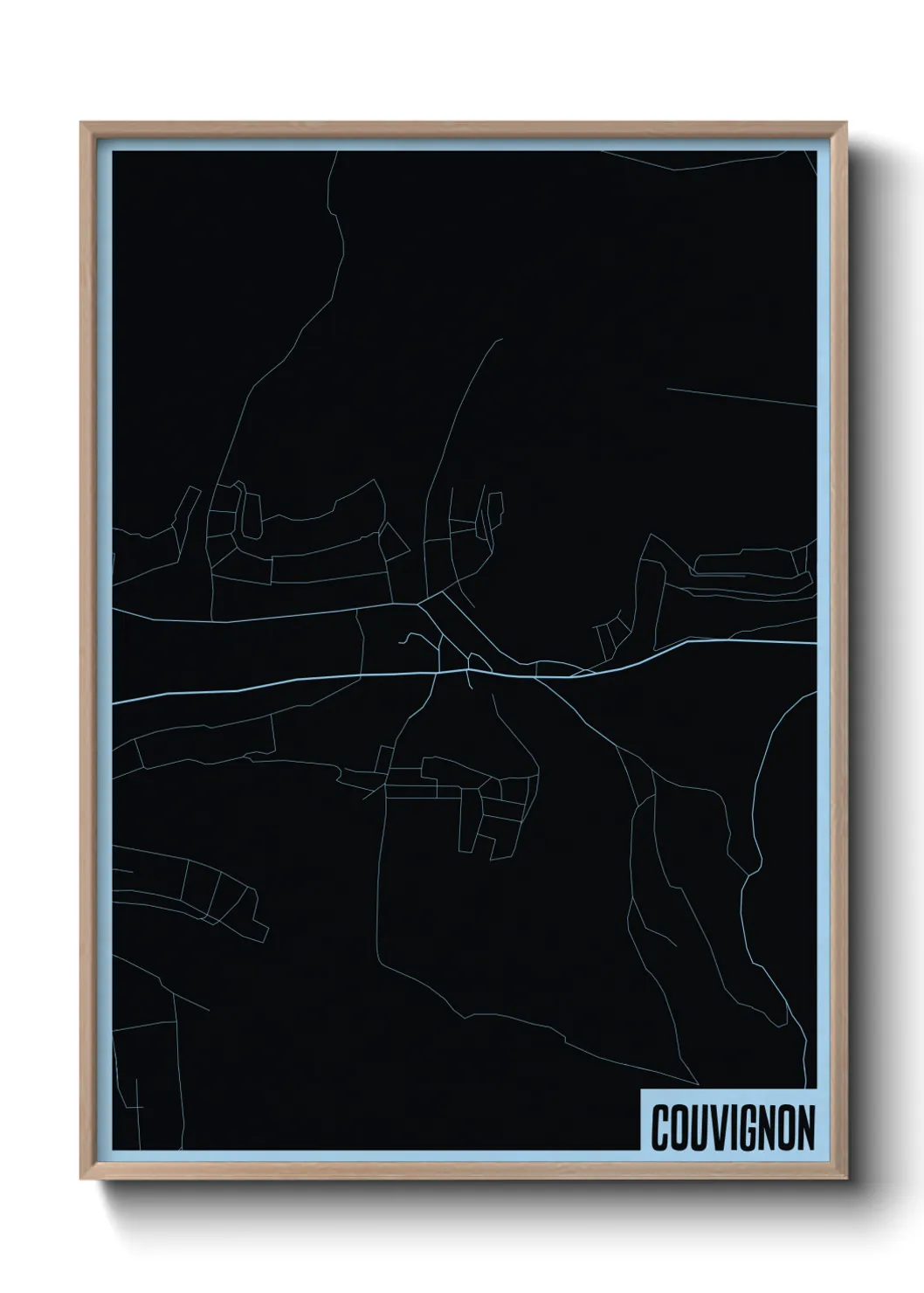 Une affiche de carte sur Couvignon