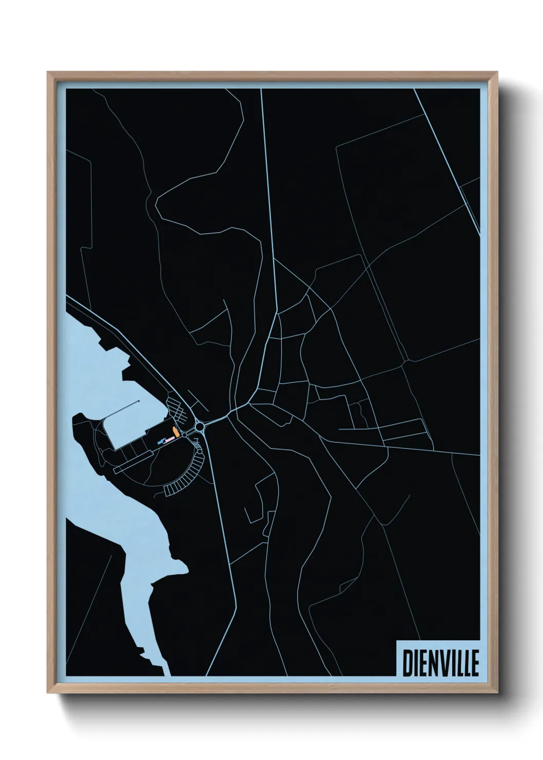 Une affiche de carte sur Dienville