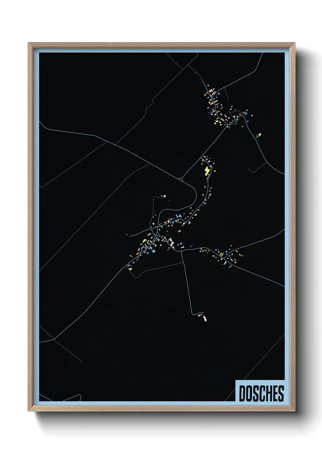 Une affiche de carte sur Dosches